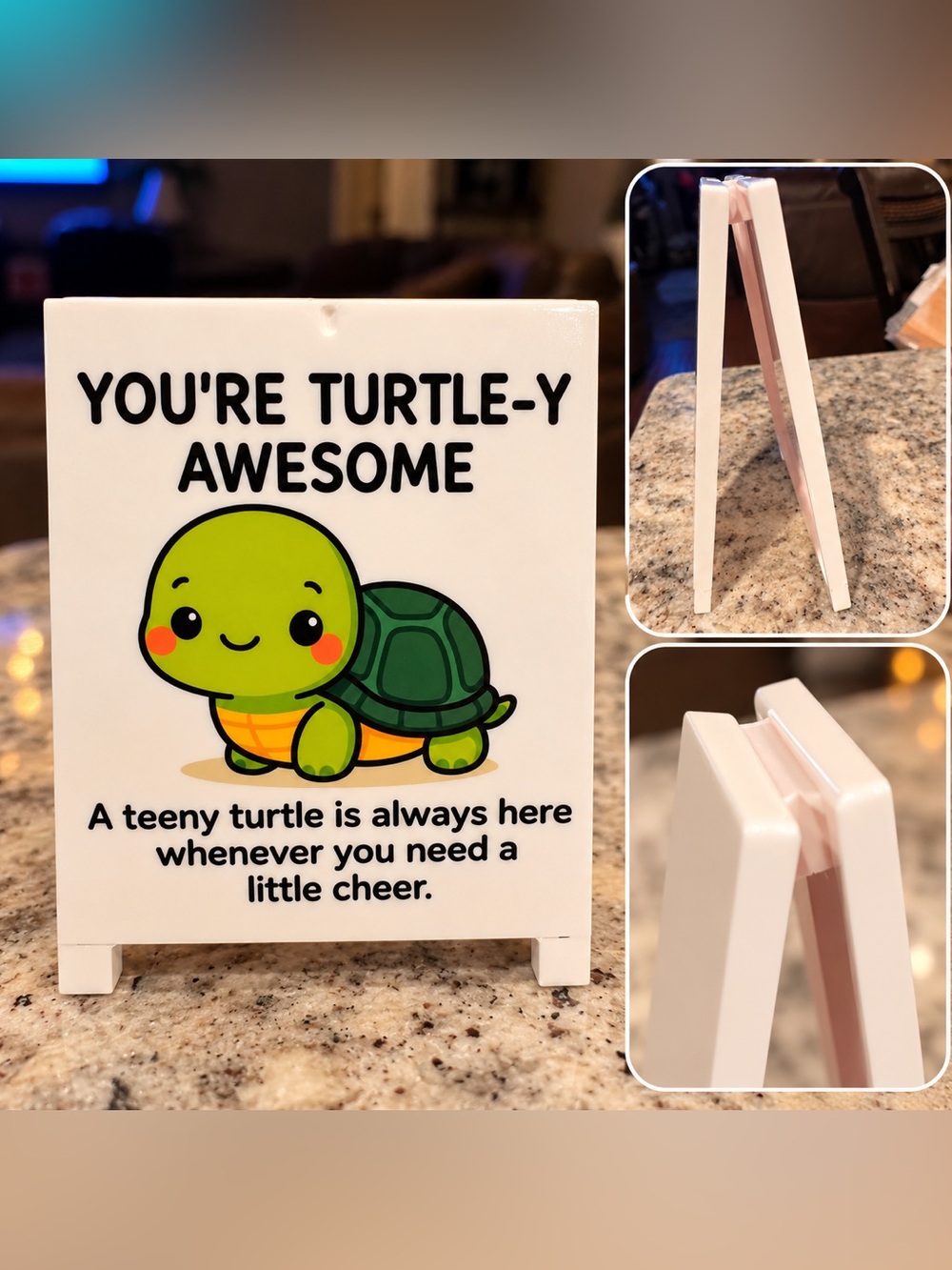 You're Turtle-y Awesome Tabletop decor - White & Green